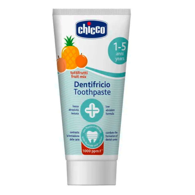 Детская зубная паста с фруктовым вкусом и фтором Chicco 00010608000000 1